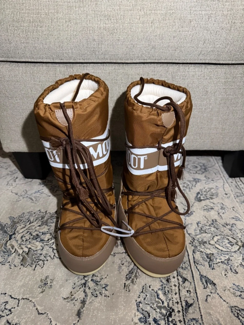 Moon Boots Icon Brown Nylon Boots